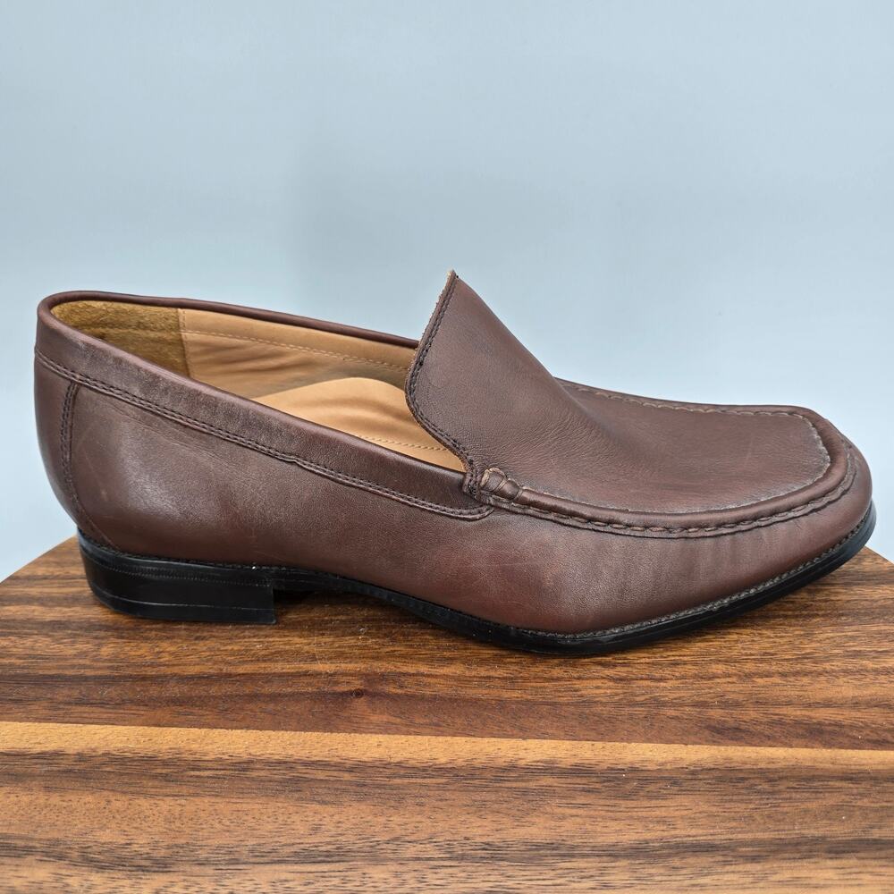 Abeo Shoes Mens 12 M Brown Leather Venetian Slip On Orthotic Loafers Comfort